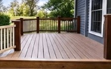 Wood deck pictured in the business flyer